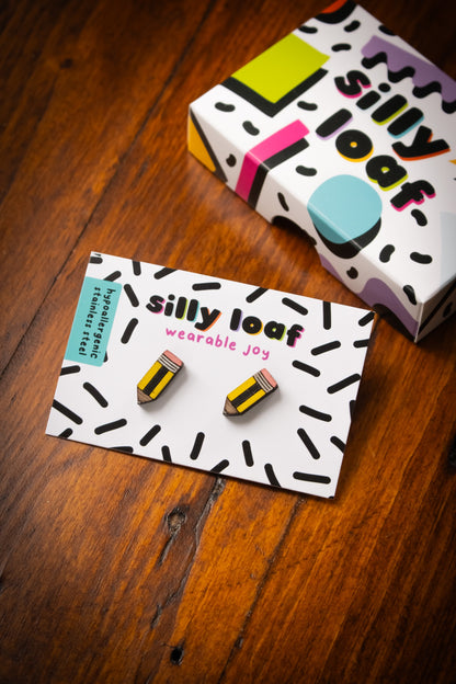 Pencil Stud Earrings