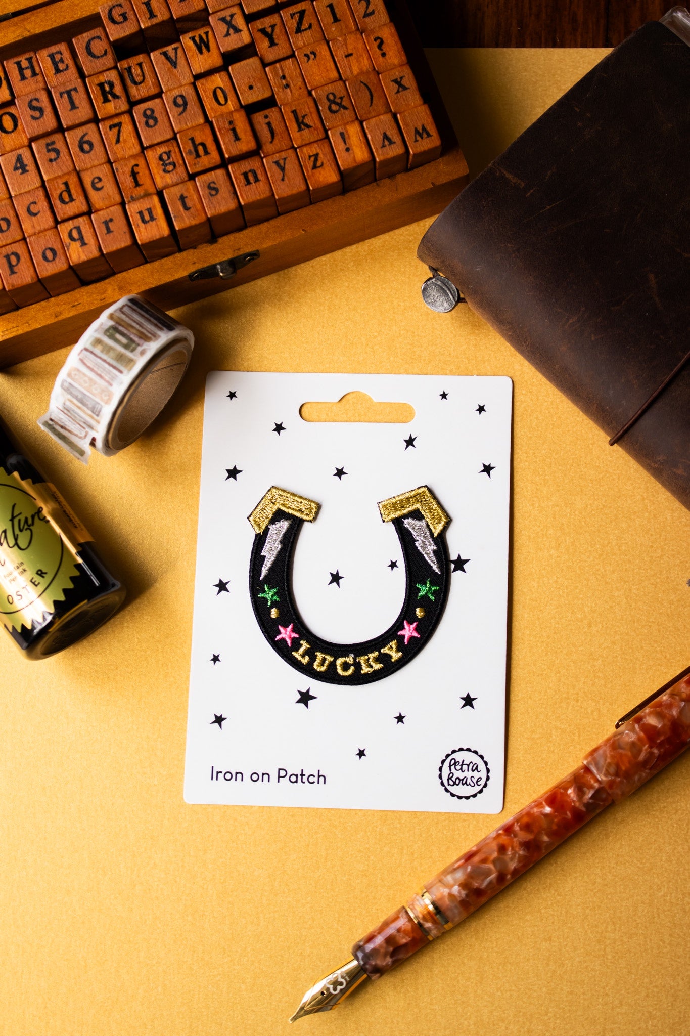 Iron on Embroidered Patch - Horse Shoe