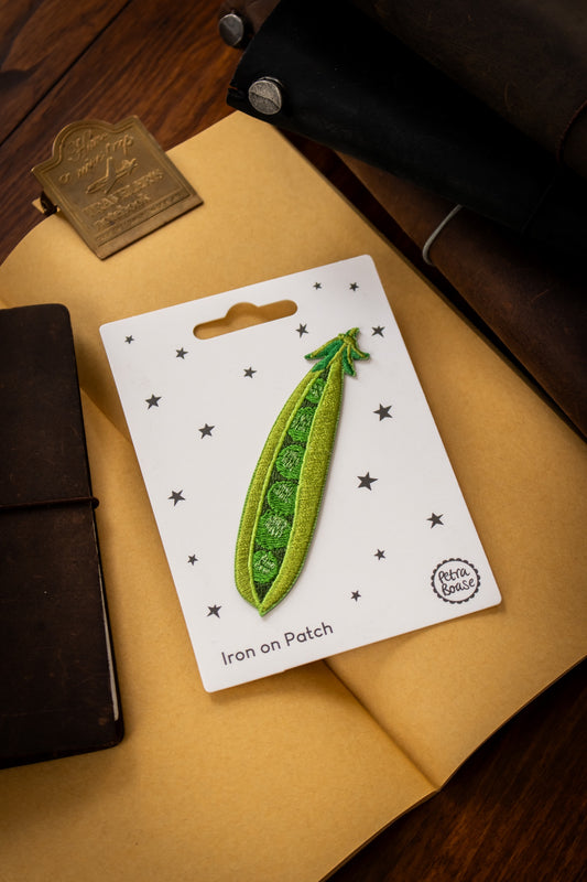 Iron-on Embroidered Patch - Pea Pod