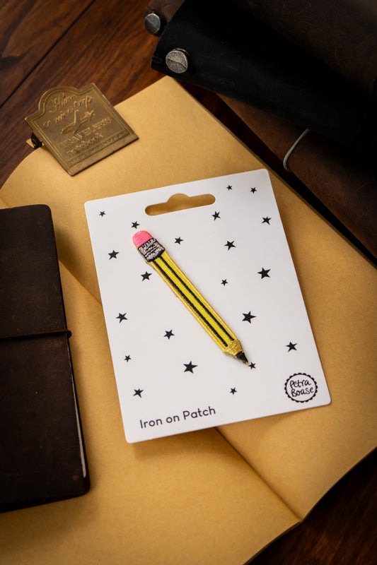 Iron-on Embroidered Patch - Pencil