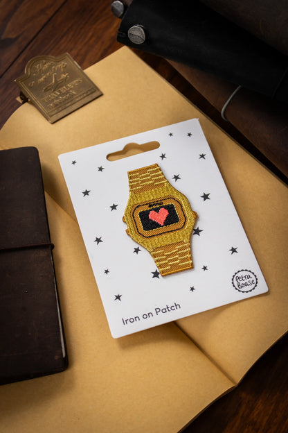 Iron-on Embroidered Patch - Love Watch