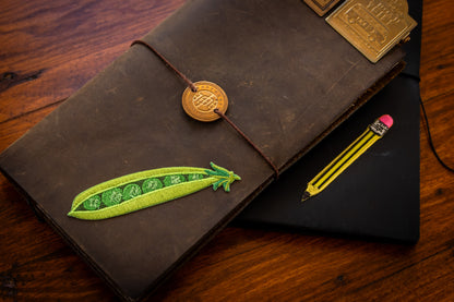 Iron-on Embroidered Patch - Pea Pod
