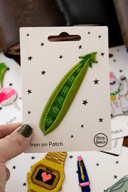 Iron-on Embroidered Patch - Pea Pod
