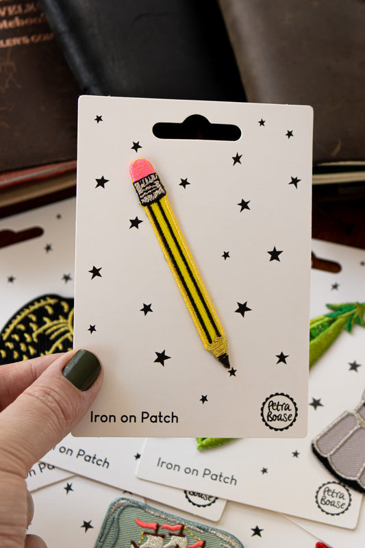 Iron-on Embroidered Patch - Pencil