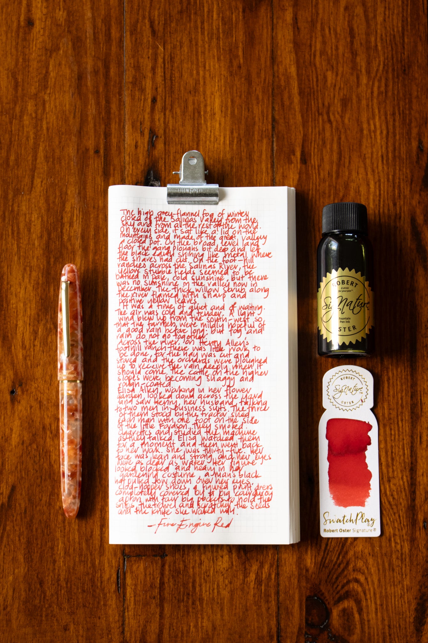 Fountain Pen Ink: Fire Engine Red