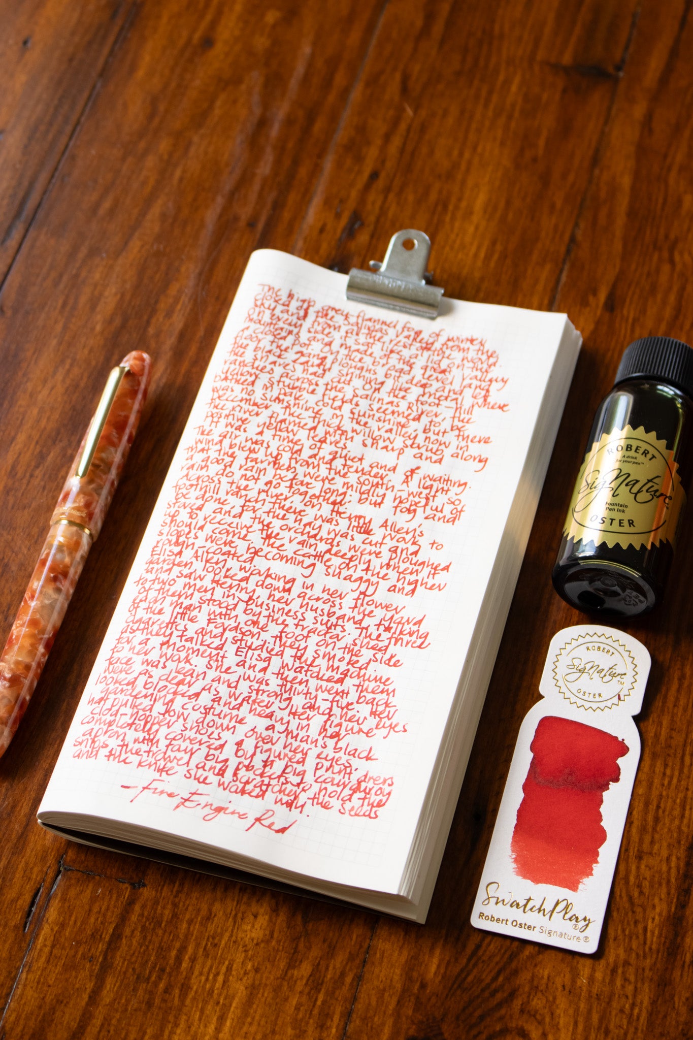 Fountain Pen Ink: Fire Engine Red