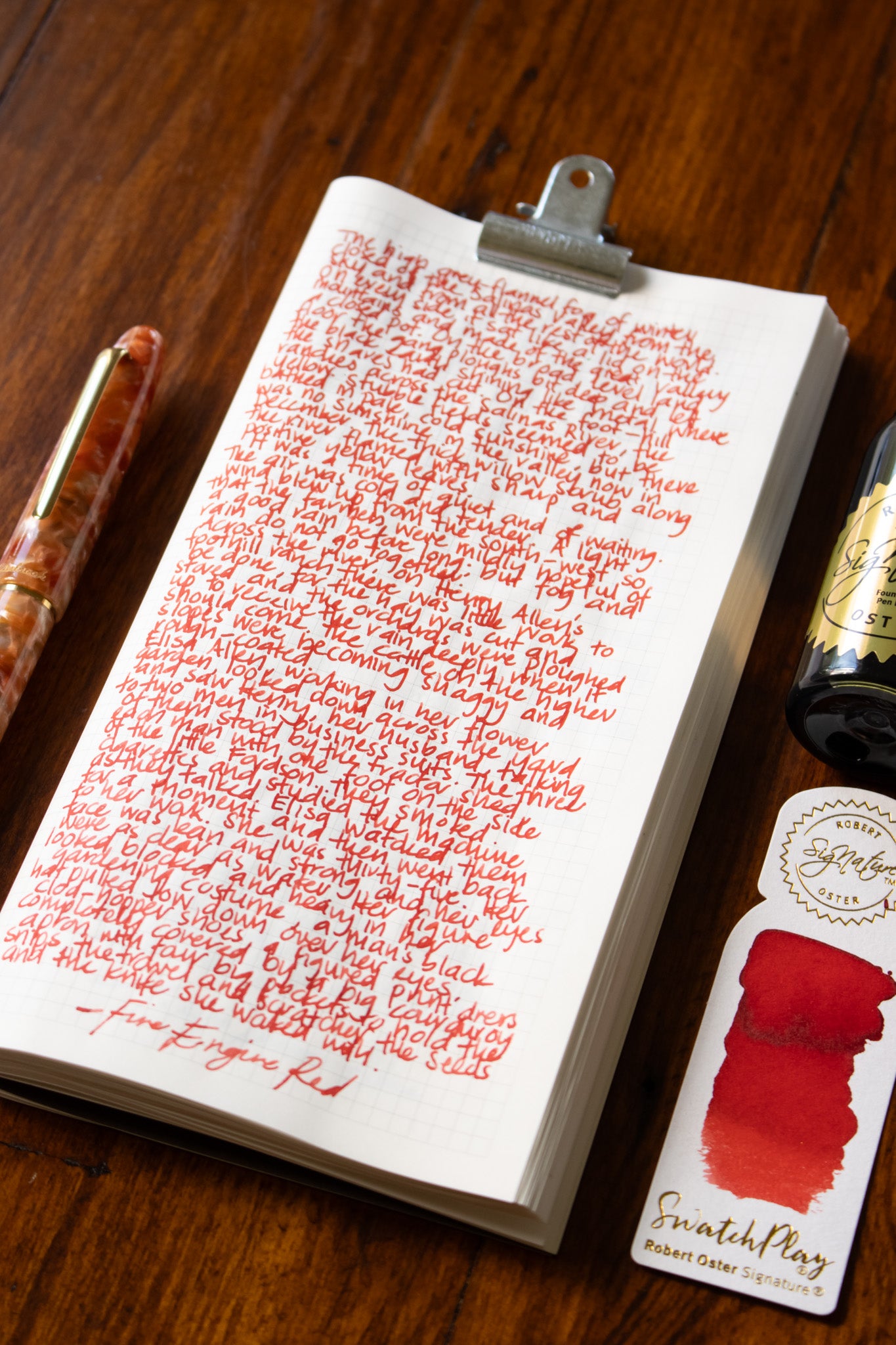 Fountain Pen Ink: Fire Engine Red