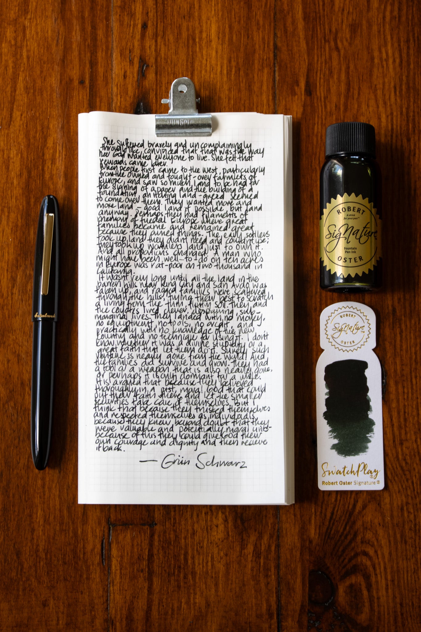 Fountain Pen Ink: Grün-Schwarz