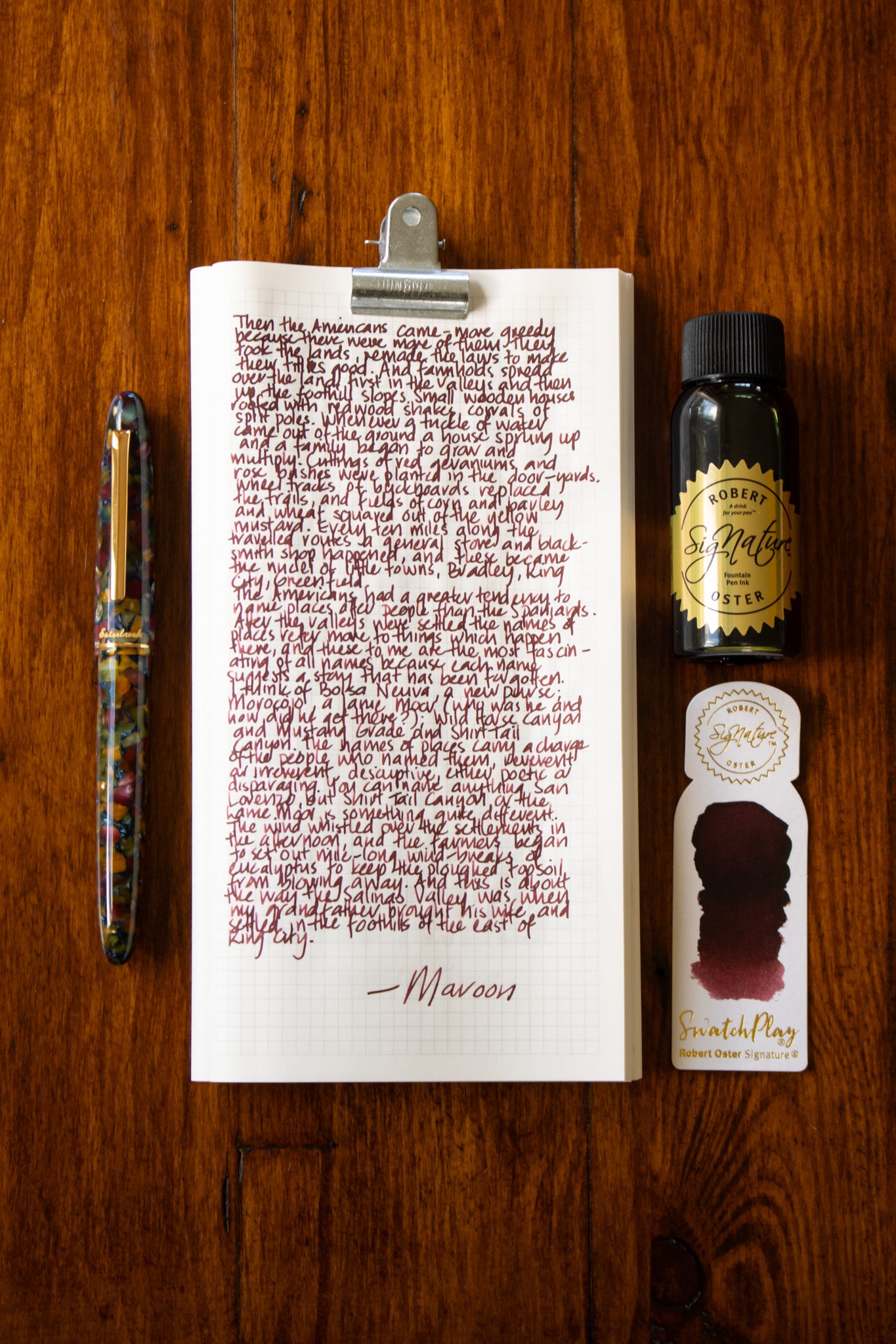 Fountain Pen Ink: Maroon