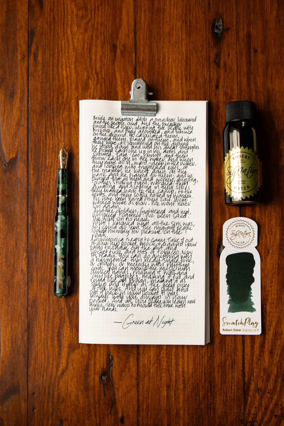 Fountain Pen Ink: Green At Night