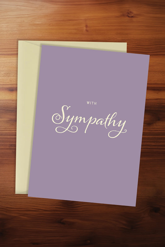 With Sympathy Lavender Card
