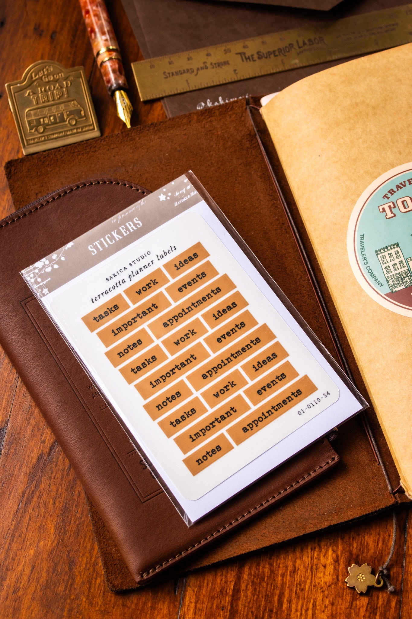 Terracotta Planner Label Stickers