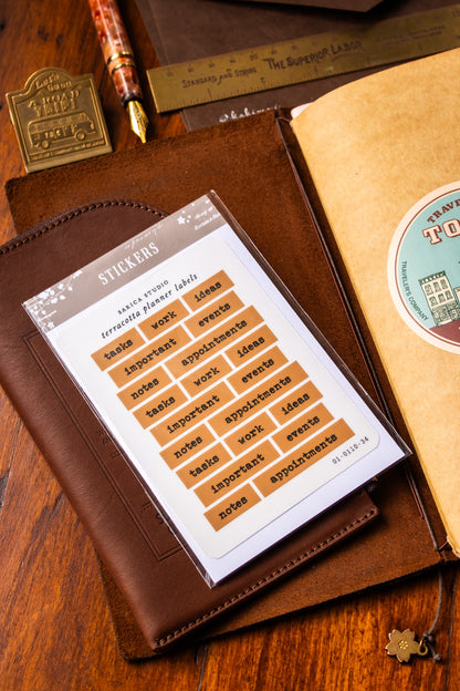 Terracotta Planner Label Stickers