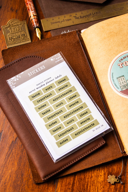 Secret Meadow Planner Label Stickers