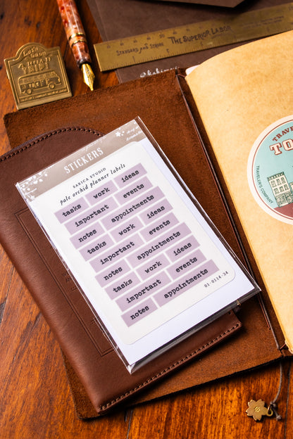 Pale Orchid Planner Label Stickers