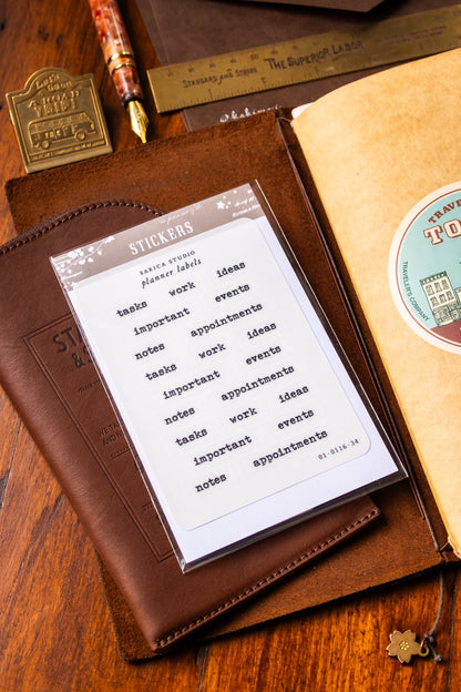 Clear Planner Label Stickers