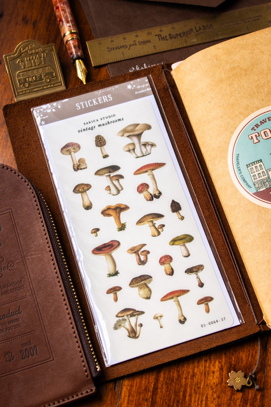 Vintage Mushrooms Stickers
