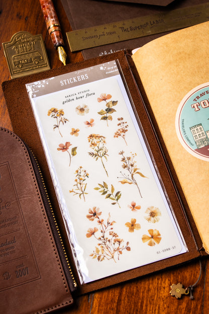 Golden Hour Flora Stickers