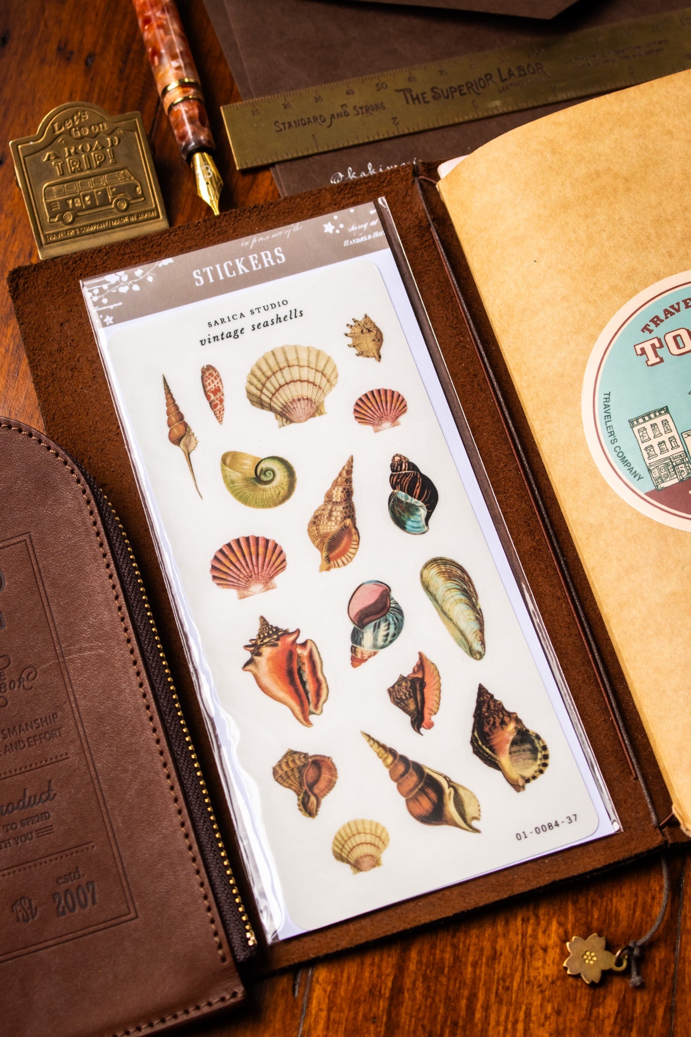 Vintage Seashells Stickers