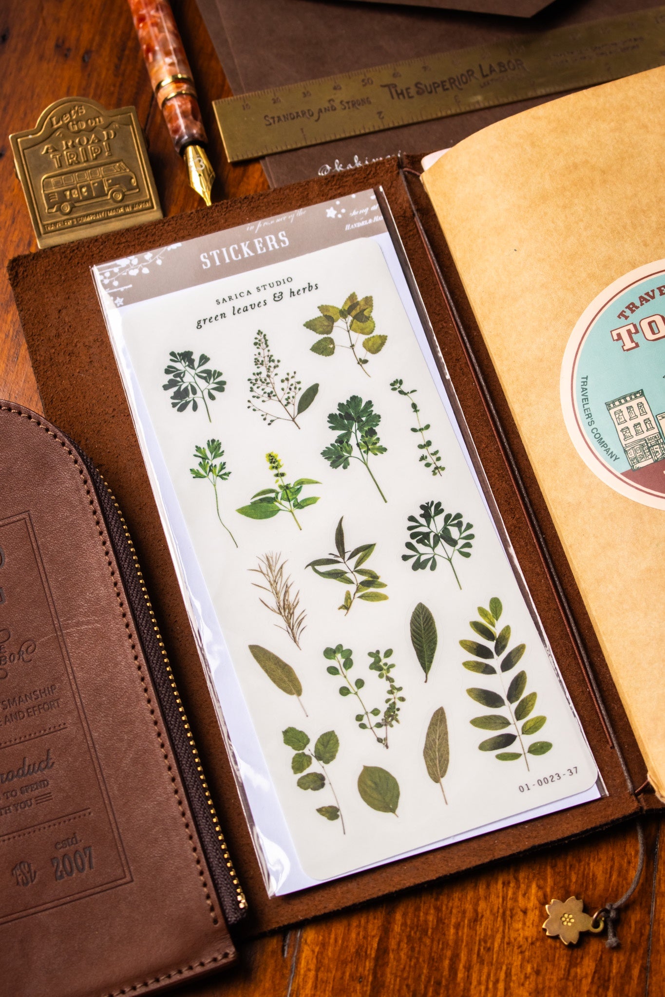 Green Leaves & Herbs Stickers