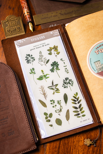 Green Leaves & Herbs Stickers