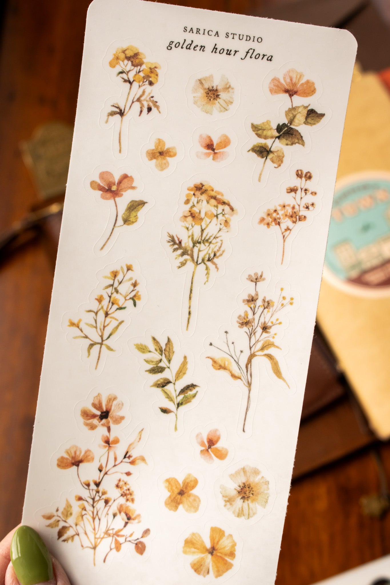 Golden Hour Flora Stickers