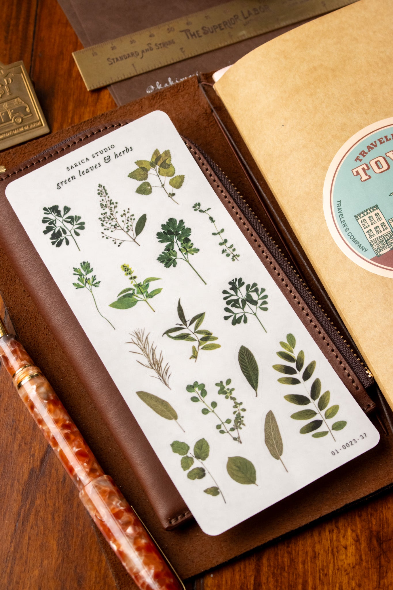 Green Leaves & Herbs Stickers