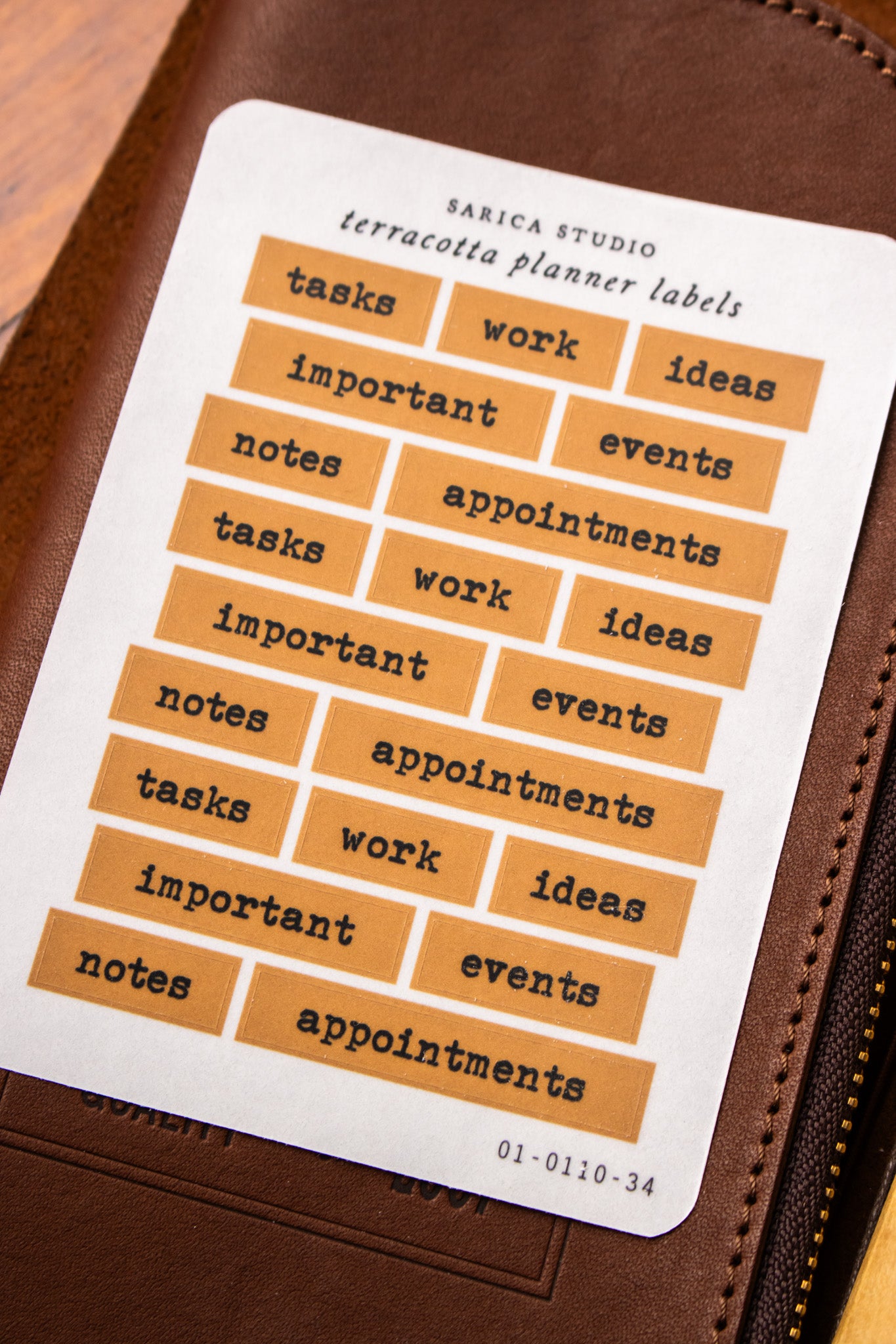 Terracotta Planner Label Stickers