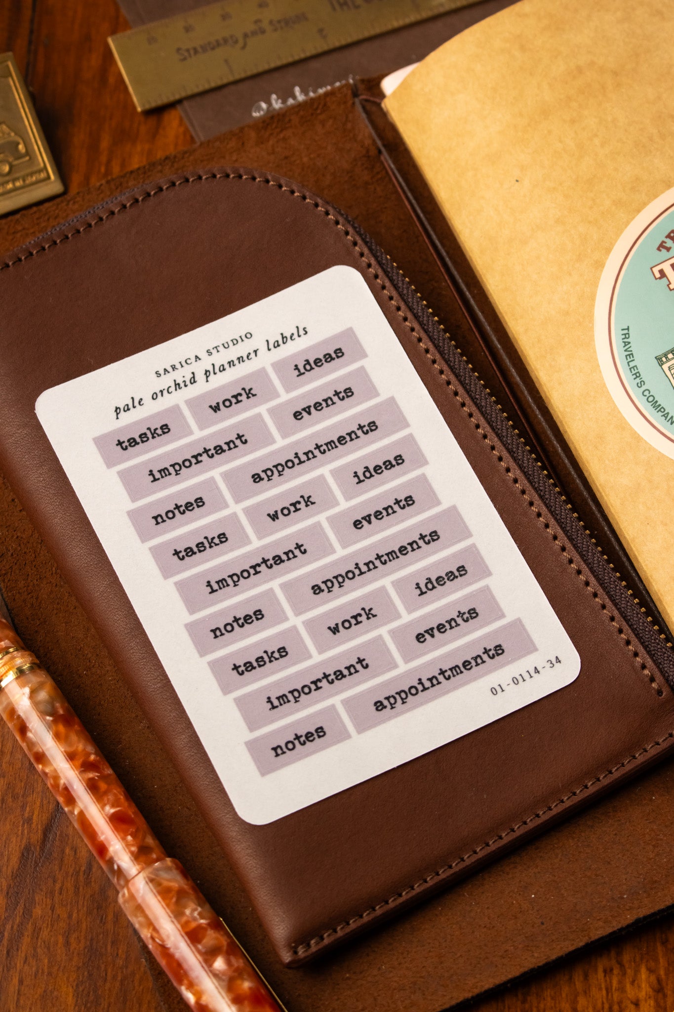 Pale Orchid Planner Label Stickers