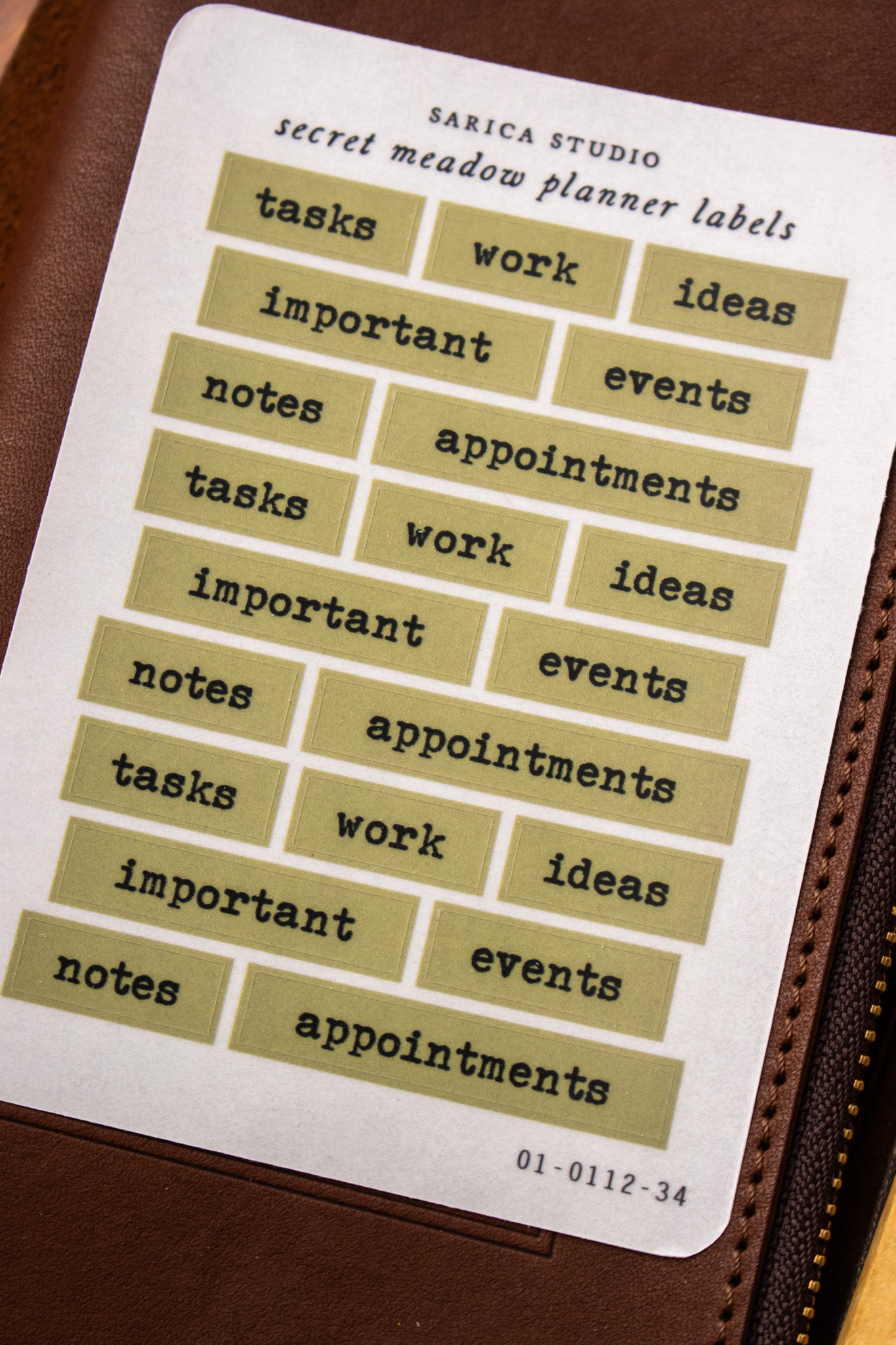 Secret Meadow Planner Label Stickers