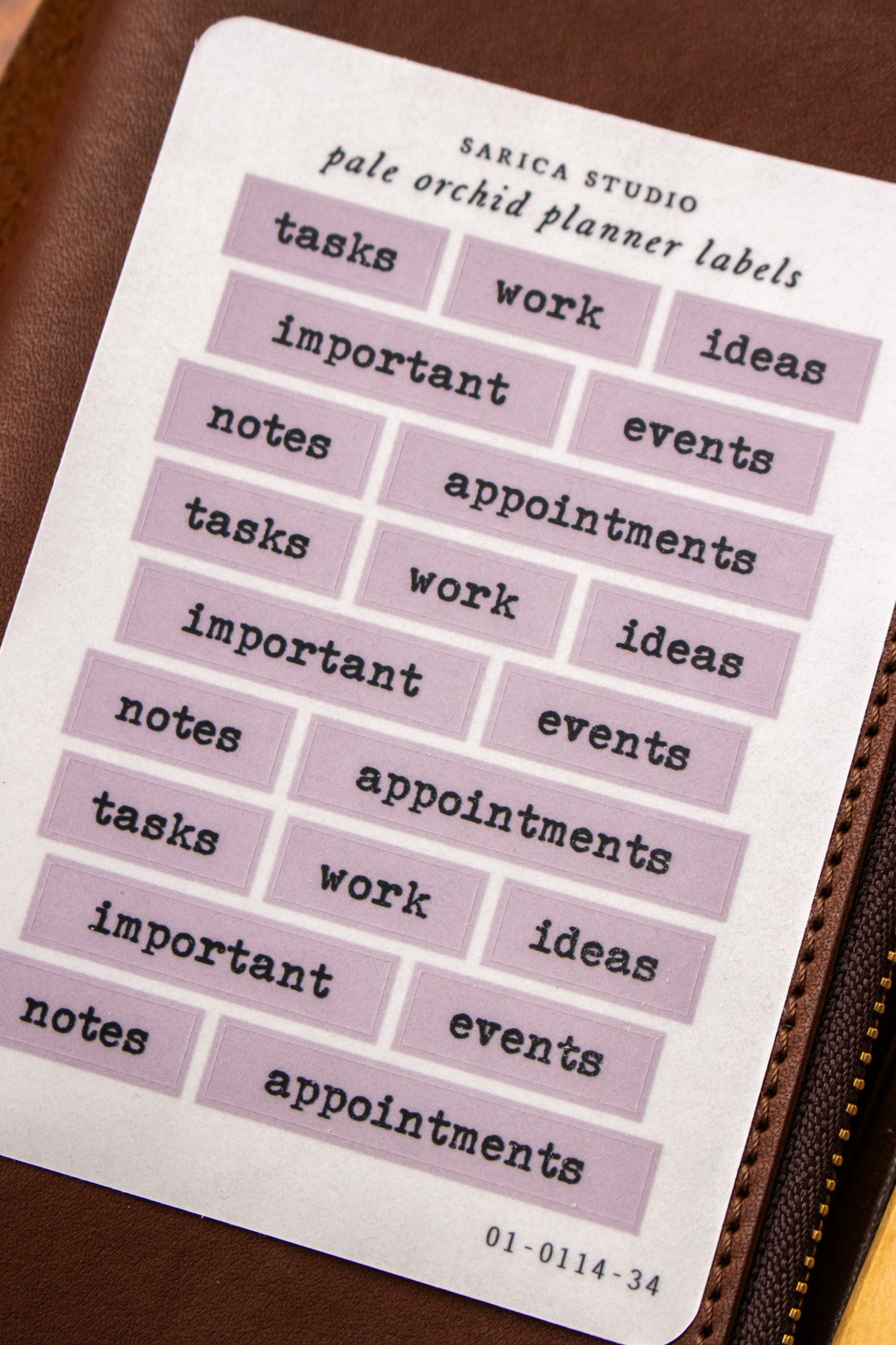 Pale Orchid Planner Label Stickers
