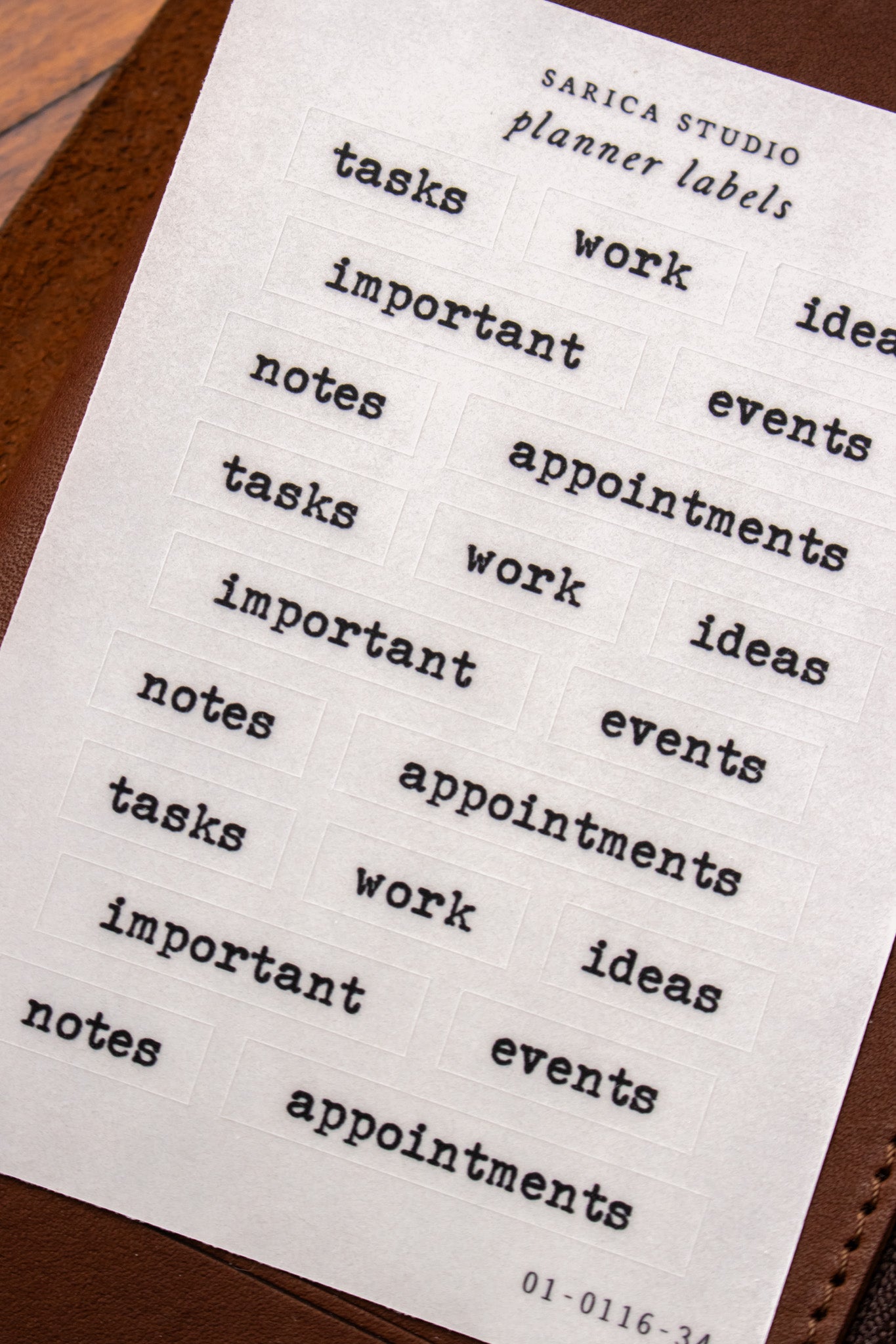 Clear Planner Label Stickers