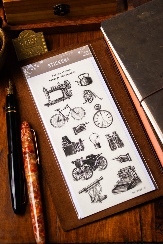 Vintage Invention Stickers