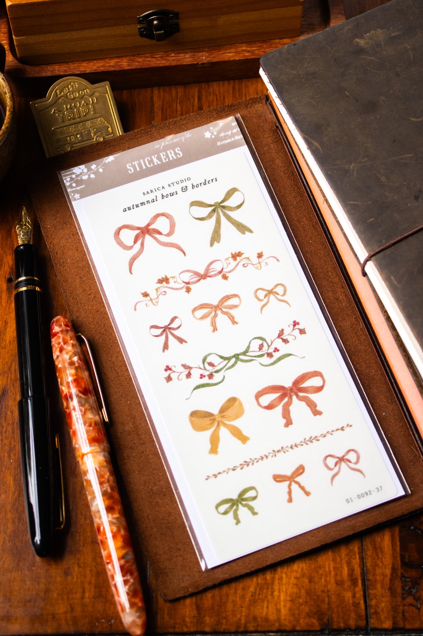 Autumnal Bows & Borders Stickers