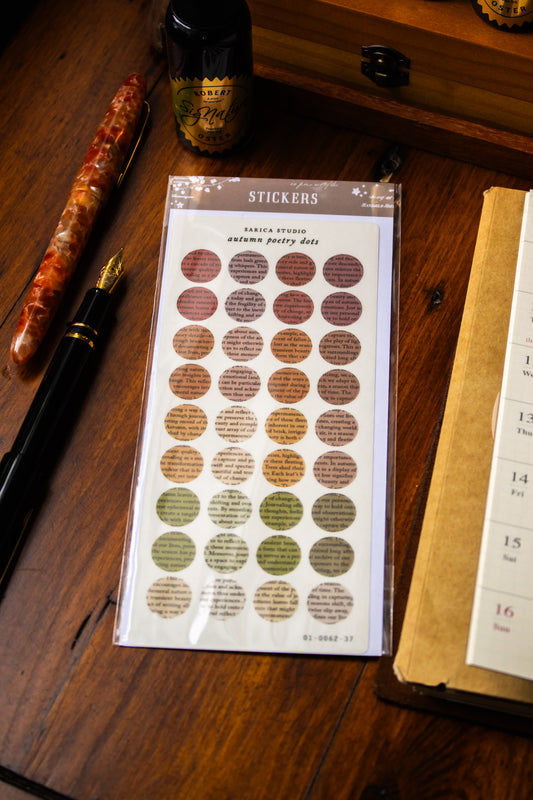 Autumn Poetry Dots Stickers