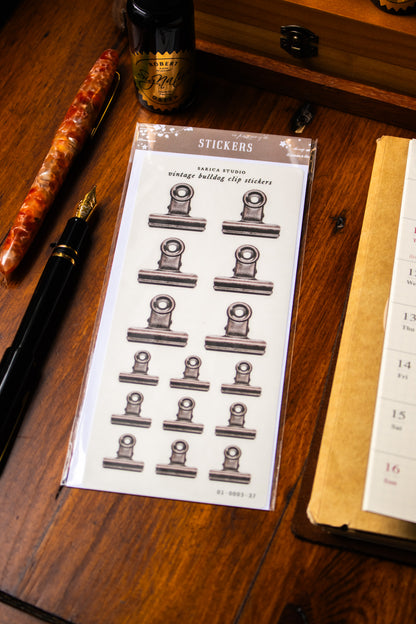 Vintage Bulldog Clip Stickers