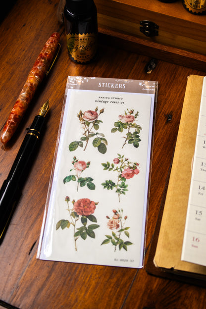 Vintage Roses (01) Stickers