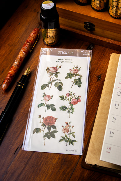 Vintage Roses (01) Stickers