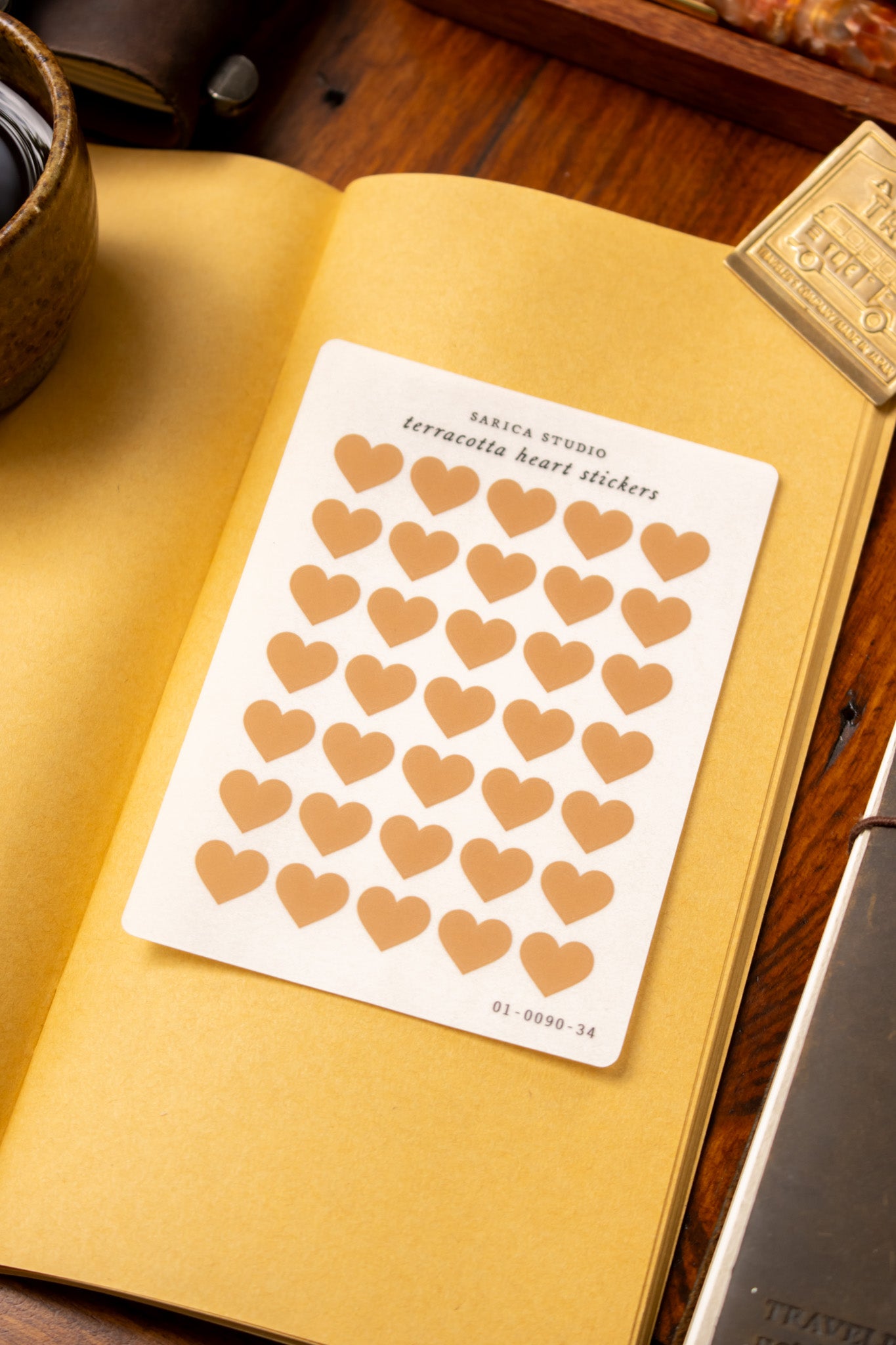 Terracotta Heart Stickers