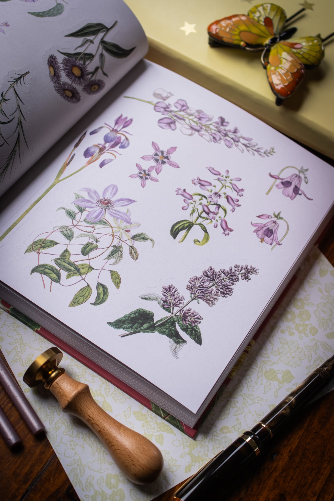 Sticker Treasury of Blooms and Butterflies