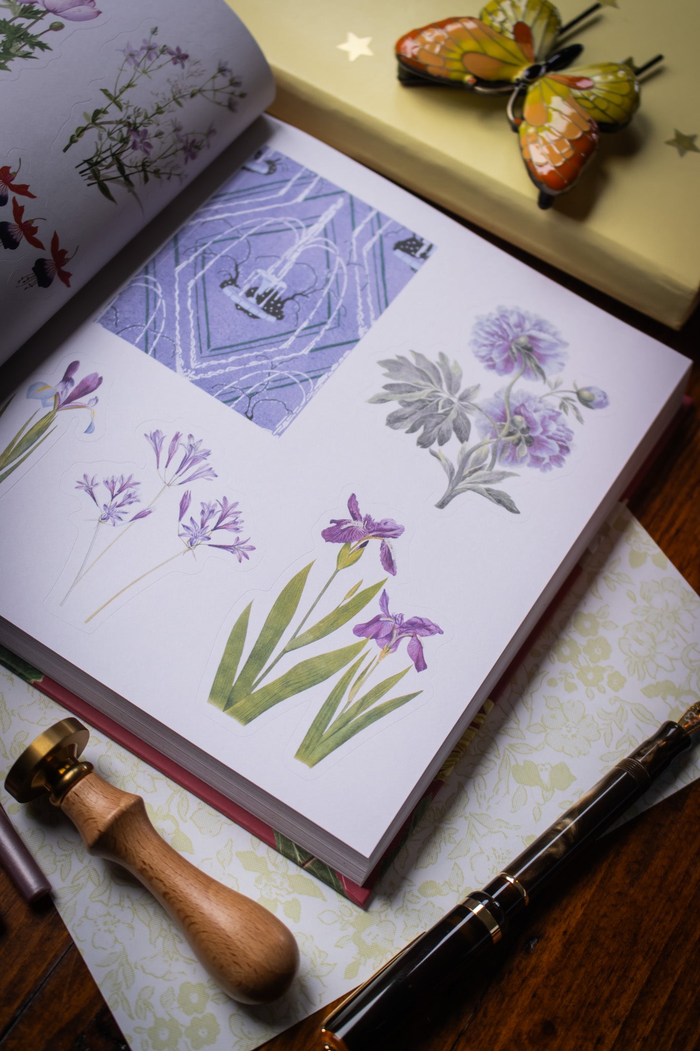 Sticker Treasury of Blooms and Butterflies