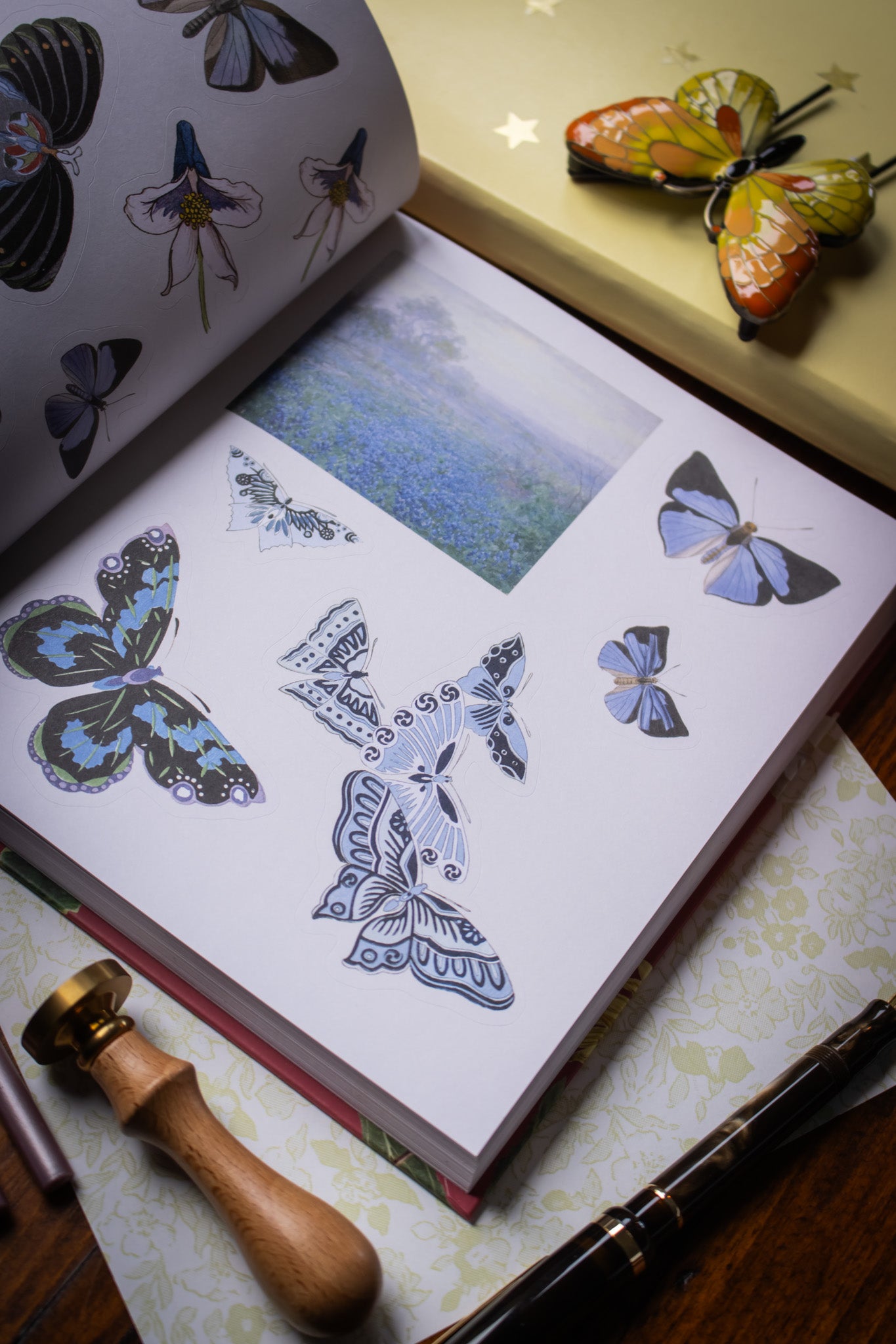 Sticker Treasury of Blooms and Butterflies