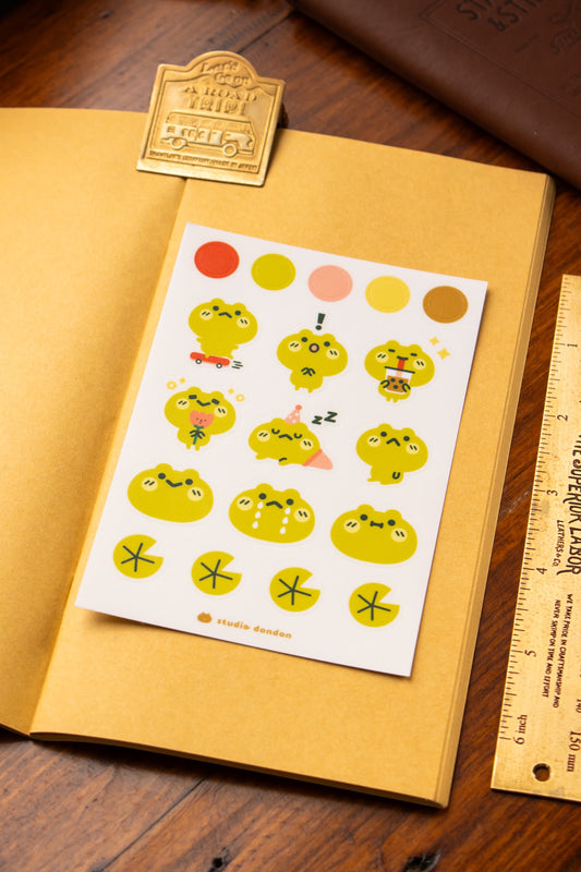 Sticker Sheet: Cute Frogs