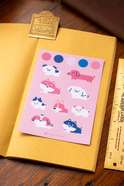 Sticker Sheet: Cute Dogs