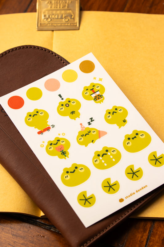 Sticker Sheet: Cute Frogs