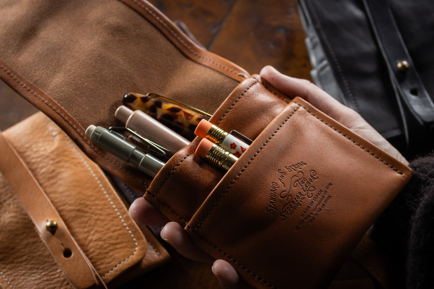 Leather Tool Holder - Tan/Light Brown