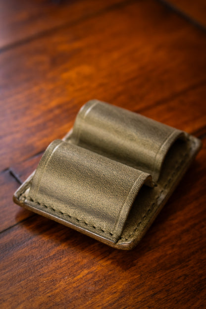 Leather Clip Pen Holder - Olive