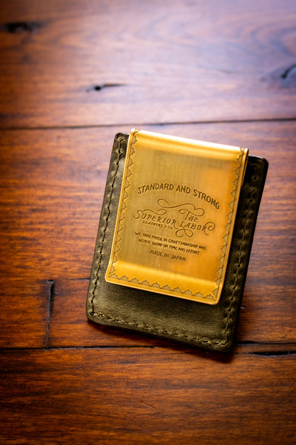 Leather Clip Pen Holder - Olive