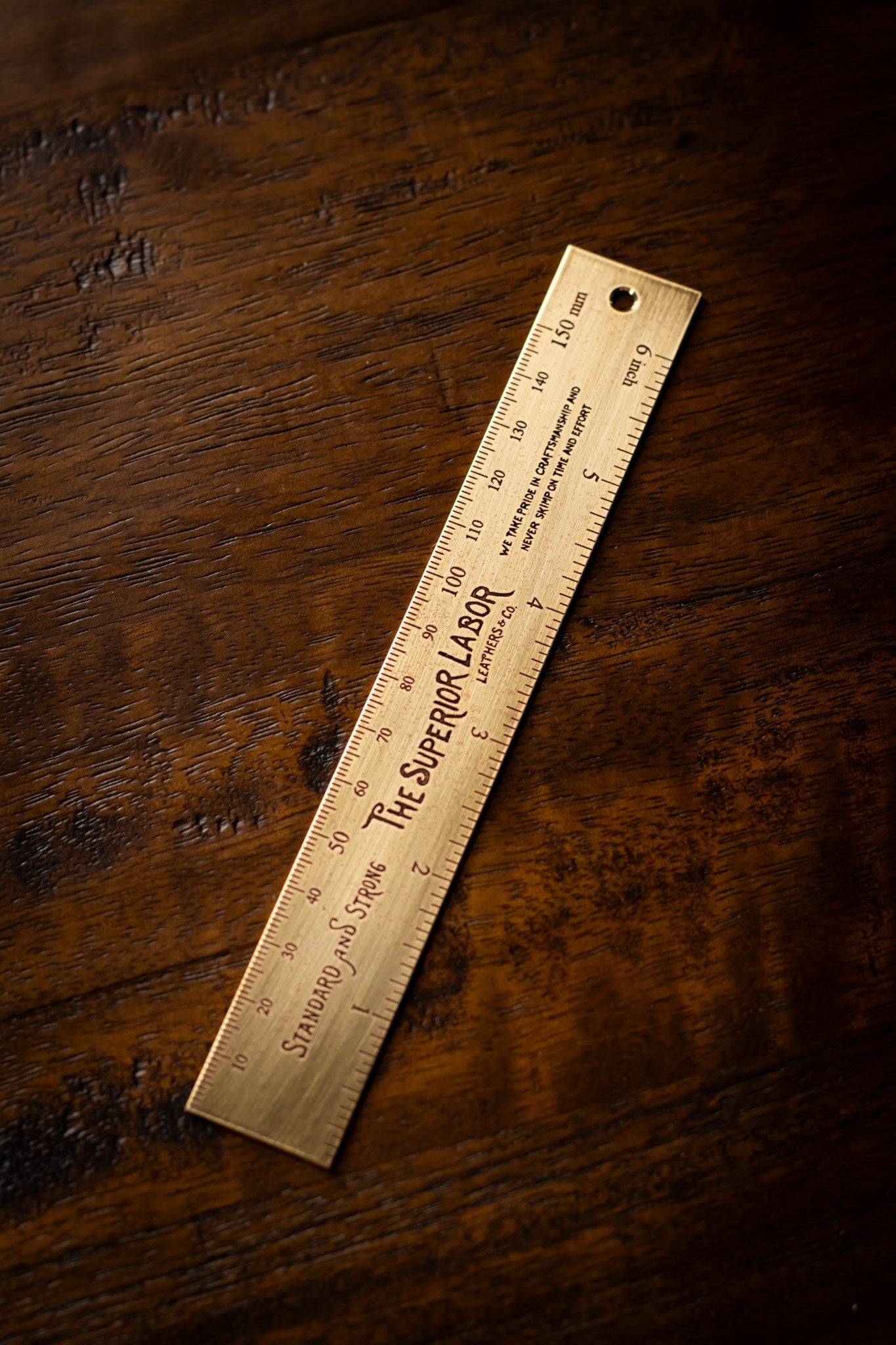 15cm Solid Brass Ruler