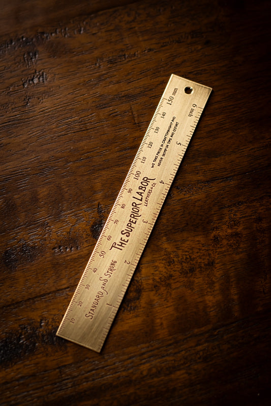 15cm Solid Brass Ruler